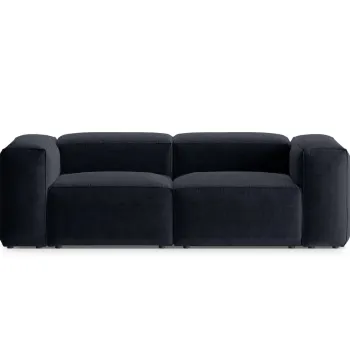 Canapea 2 locuri, Bergamo, Cosmopolitan Design, 224x108x70 cm, tesatura structurata, albastru navy imagine