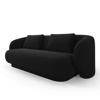 Canapea 2 locuri, Camden, Cosmopolitan Design, 169x102x72 cm, catifea, negru imagine