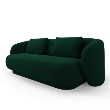 Canapea 2 locuri, Camden, Cosmopolitan Design, 169x102x72 cm, catifea, verde bottle imagine