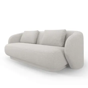 Canapea 2 locuri, Camden, Cosmopolitan Design, 169x102x72 cm, tesatura chenille, argintiu imagine