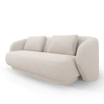 Canapea 2 locuri, Camden, Cosmopolitan Design, 169x102x72 cm, tesatura chenille, bej imagine