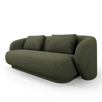 Canapea 2 locuri, Camden, Cosmopolitan Design, 169x102x72 cm, tesatura chenille, verde imagine