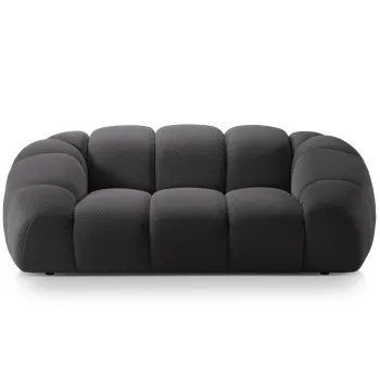 Canapea 2 locuri, Diana-191, Micadoni Home, 214x114x72 cm, tesatura 3D Sonic, espresso imagine