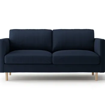 Canapea 2 locuri, Eden, Micadoni, 146x92x90 cm, catifea, albastru inchis imagine