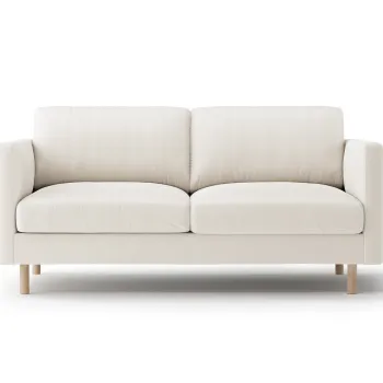 Canapea 2 locuri, Eden, Micadoni, 146x92x90 cm, catifea, bej imagine