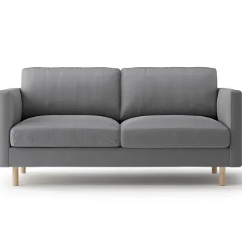 Canapea 2 locuri, Eden, Micadoni, 146x92x90 cm, catifea, gri imagine