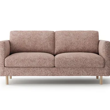 Canapea 2 locuri, Eden, Micadoni, 146x92x90 cm, tesatura structurata, roz melanj imagine