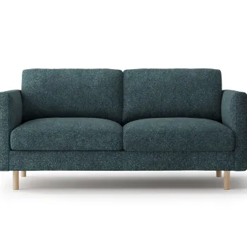 Canapea 2 locuri, Eden, Micadoni, 146x92x90 cm, tesatura structurata, verde albastrui melanj imagine