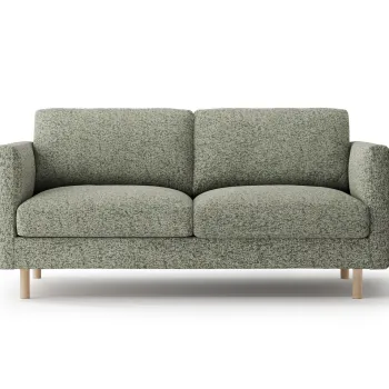 Canapea 2 locuri, Eden, Micadoni, 146x92x90 cm, tesatura structurata, verde muschi melanj imagine