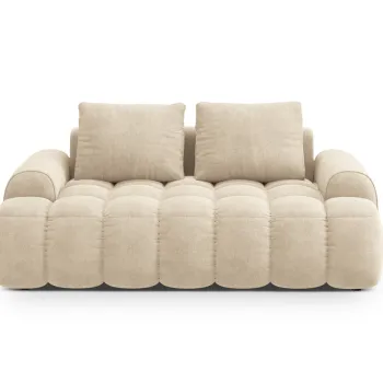 Canapea 2 locuri, Linz, Cosmopolitan Design, 175x100x84 cm, catifea, bej deschis imagine