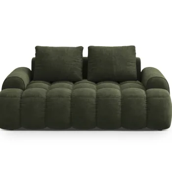 Canapea 2 locuri, Linz, Cosmopolitan Design, 175x100x84 cm, catifea, verde imagine