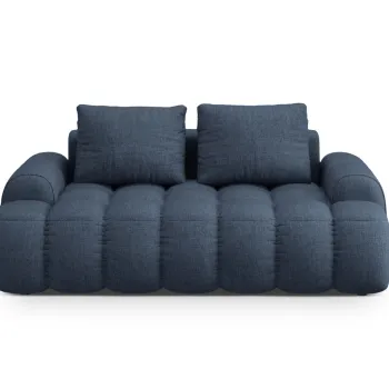 Canapea 2 locuri, Linz, Cosmopolitan Design, 175x100x84 cm, tesatura structurata, albastru inchis imagine