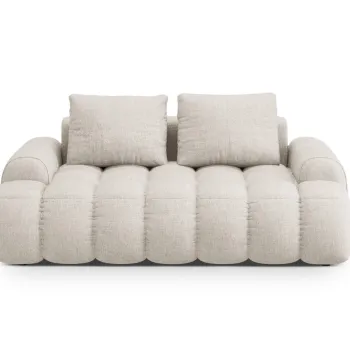 Canapea 2 locuri, Linz, Cosmopolitan Design, 175x100x84 cm, tesatura structurata, bej imagine