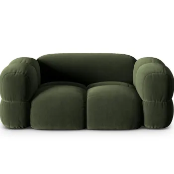 Canapea 2 locuri, Loretto, Cosmopolitan Design, 180x100x68 cm, catifea, verde imagine