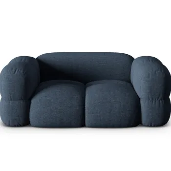 Canapea 2 locuri, Loretto, Cosmopolitan Design, 180x100x68 cm, tesatura structurata, albastru inchis imagine