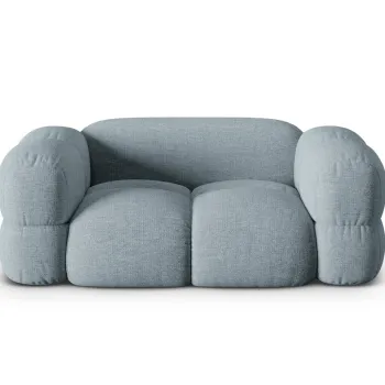 Canapea 2 locuri, Loretto, Cosmopolitan Design, 180x100x68 cm, tesatura structurata, albastru pastel imagine