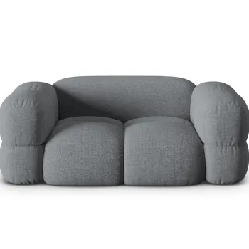 Canapea 2 locuri, Loretto, Cosmopolitan Design, 180x100x68 cm, tesatura structurata, gri imagine