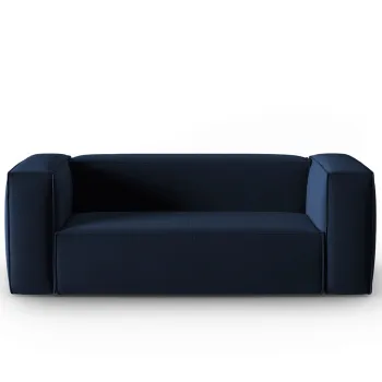 Canapea 2 locuri, Mackay, Cosmopolitan Design, 150x94x73 cm, catifea, albastru imagine