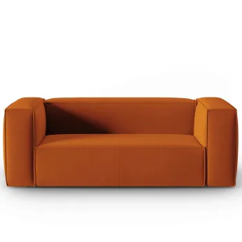 Canapea 2 locuri, Mackay, Cosmopolitan Design, 150x94x73 cm, catifea, teracota imagine