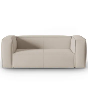 Canapea 2 locuri, Mackay, Cosmopolitan Design, 150x94x73 cm, catifea tricotata, bej imagine