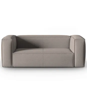 Canapea 2 locuri, Mackay, Cosmopolitan Design, 150x94x73 cm, catifea tricotata, cappuccino imagine