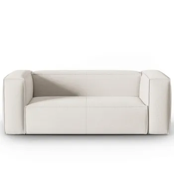 Canapea 2 locuri, Mackay, Cosmopolitan Design, 150x94x73 cm, catifea tricotata, ivoriu imagine