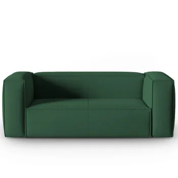 Canapea 2 locuri, Mackay, Cosmopolitan Design, 150x94x73 cm, catifea tricotata, verde imagine