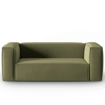 Canapea 2 locuri, Mackay, Cosmopolitan Design, 150x94x73 cm, catifea, verde deschis imagine
