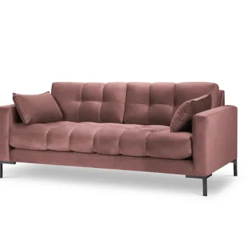 Canapea 2 locuri, Mamaia, Micadoni Home, BL, 152x92x75 cm, catifea, roz imagine