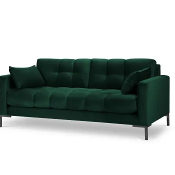 Canapea 2 locuri, Mamaia, Micadoni Home, BL, 152x92x75 cm, catifea, verde bottle imagine