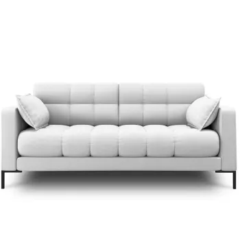 Canapea 2 locuri, Mamaia, Micadoni Home, BL, 152x92x75 cm, tesatura tip twill, gri deschis imagine