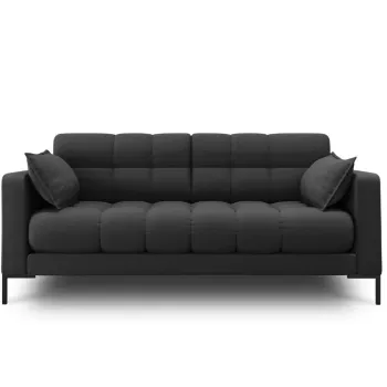 Canapea 2 locuri, Mamaia, Micadoni Home, BL, 152x92x75 cm, tesatura tip twill, gri inchis imagine