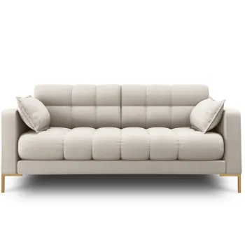 Canapea 2 locuri, Mamaia, Micadoni Home, GL, 152x92x75 cm, tesatura tip twill, bej imagine