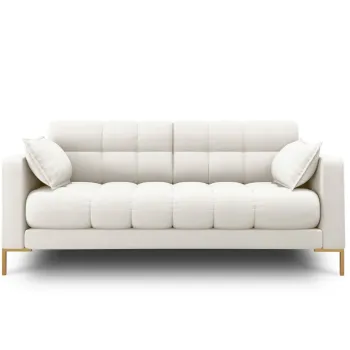 Canapea 2 locuri, Mamaia, Micadoni Home, GL, 152x92x75 cm, tesatura tip twill, bej deschis imagine