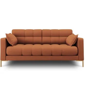 Canapea 2 locuri, Mamaia, Micadoni Home, GL, 152x92x75 cm, tesatura tip twill, caramiziu imagine