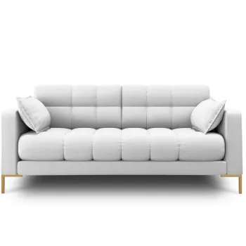 Canapea 2 locuri, Mamaia, Micadoni Home, GL, 152x92x75 cm, tesatura tip twill, gri deschis imagine