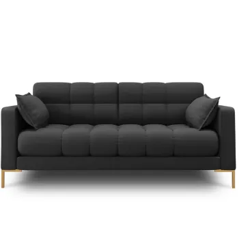 Canapea 2 locuri, Mamaia, Micadoni Home, GL, 152x92x75 cm, tesatura tip twill, gri inchis imagine