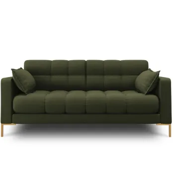 Canapea 2 locuri, Mamaia, Micadoni Home, GL, 152x92x75 cm, tesatura tip twill, verde imagine