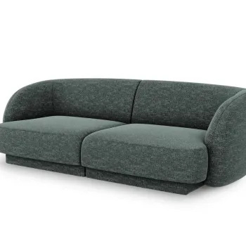 Canapea 2 locuri, Miley, Micadoni Home, BL, 184x85x74 cm, poliester chenille, albastru petrol imagine