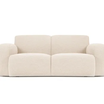Canapea 2 locuri, Molino-101, Micadoni Home, 170x95x72 cm, tesatura boucle, bej imagine