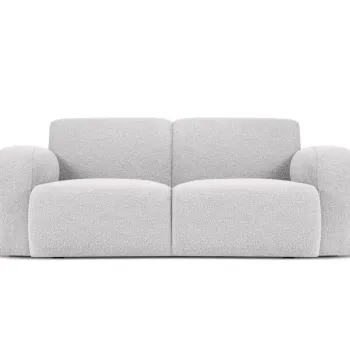 Canapea 2 locuri, Molino-101, Micadoni Home, 170x95x72 cm, tesatura boucle, gri deschis imagine
