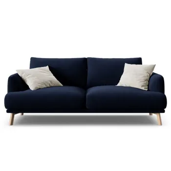 Canapea 2 locuri, Naomi, Micadoni Home, 170x95x75 cm, catifea, albastru regal imagine