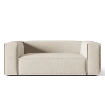 Canapea 2 locuri, Nuria-88, Micadoni Home, 170x110x72 cm, catifea, bej imagine