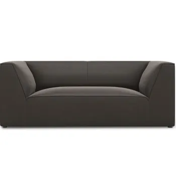 Canapea 2 locuri, Ruby, Micadoni Home, BL, 174x93x69 cm, catifea, gri inchis imagine