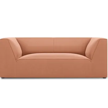Canapea 2 locuri, Ruby, Micadoni Home, BL, 174x93x69 cm, catifea, roz imagine