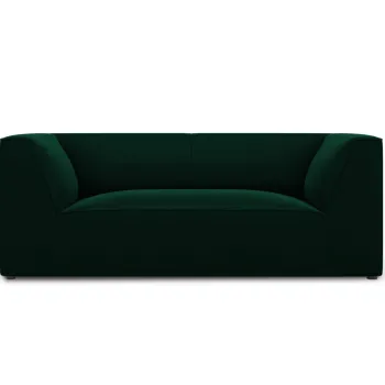 Canapea 2 locuri, Ruby, Micadoni Home, BL, 174x93x69 cm, catifea, verde bottle imagine