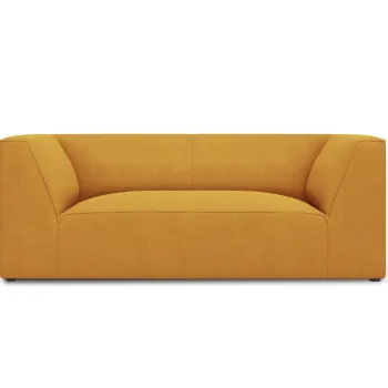 Canapea 2 locuri, Ruby, Micadoni Home, BL, 174x93x69 cm, poliester, galben imagine