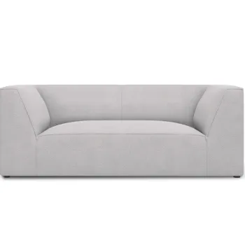 Canapea 2 locuri, Ruby, Micadoni Home, BL, 174x93x69 cm, poliester, gri deschis imagine