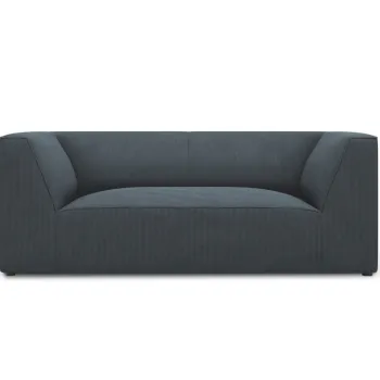 Canapea 2 locuri, Ruby, Micadoni Home, BL, 174x93x69 cm, velur, albastru imagine