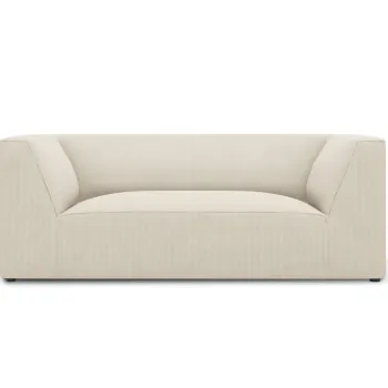 Canapea 2 locuri, Ruby, Micadoni Home, BL, 174x93x69 cm, velur, bej deschis imagine